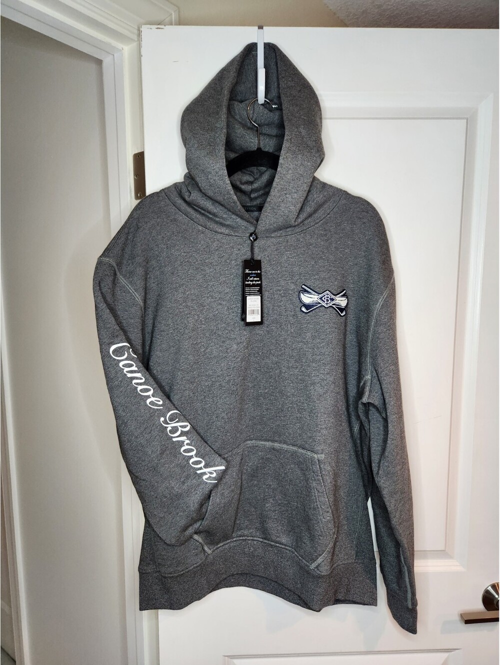 Greyson Bleeker Hoodie Mens Large Gray Pima Cotton Canoe Brook Sweatshirt NWT